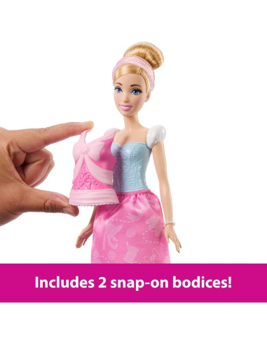 Muñeca de Moda Cenicienta 2-en-1 Mattel con Accesorios