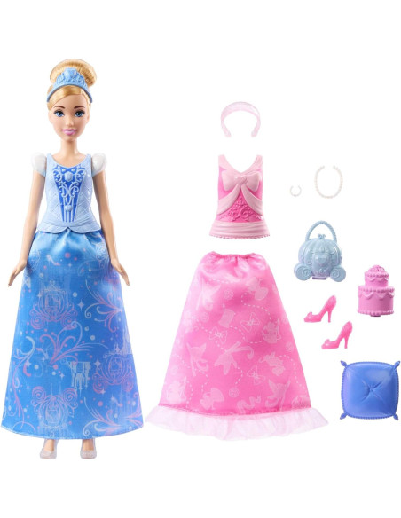 Muñeca de Moda Cenicienta 2-en-1 Mattel con Accesorios
