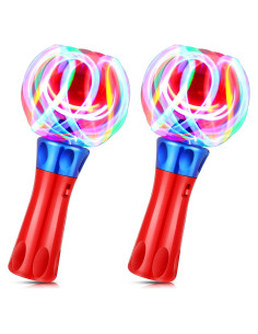 Varitas de Luz Giratorias Hungdao - 2 Piezas, 19.5 cm