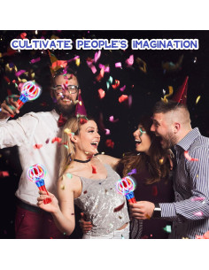 Varitas de Luz Giratorias Hungdao - 2 Piezas, 19.5 cm 2