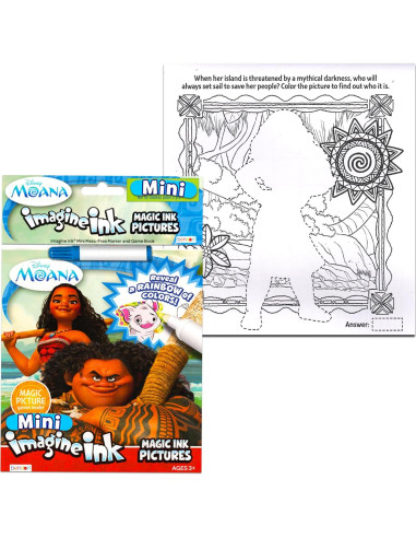 Libro para Colorear Disney Moana con Marcador y Stickers