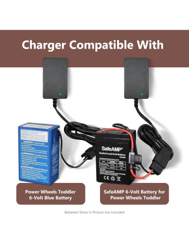 Cargador de Batería 6V GnoTis para Power Wheels y Juguetes