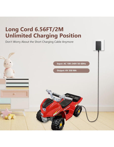 Cargador de Batería 6V GnoTis para Power Wheels y Juguetes