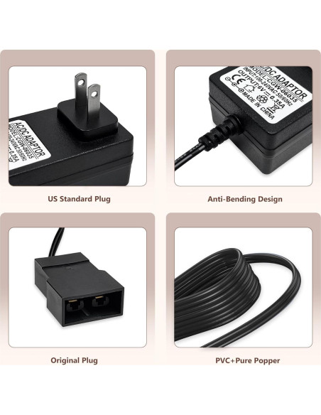 Cargador de Batería 6V GnoTis para Power Wheels y Juguetes