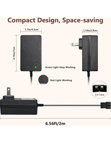Cargador de Batería 6V GnoTis para Power Wheels y Juguetes