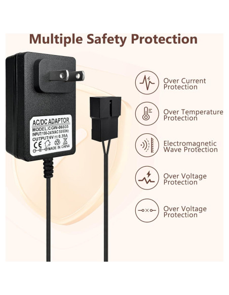 Cargador de Batería 6V GnoTis para Power Wheels y Juguetes