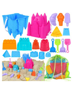 Kit de Juguetes de Playa FUSPWEAO con 2 Cubos de Castillo