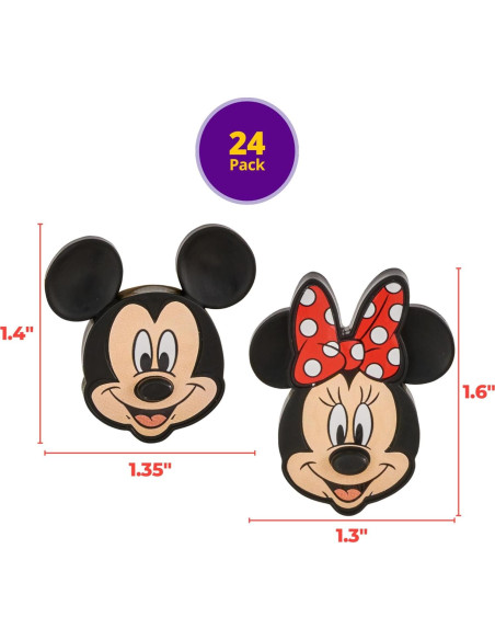 Anillos de Cupcake Mickey y Minnie Mouse DecoPac - 24 Piezas