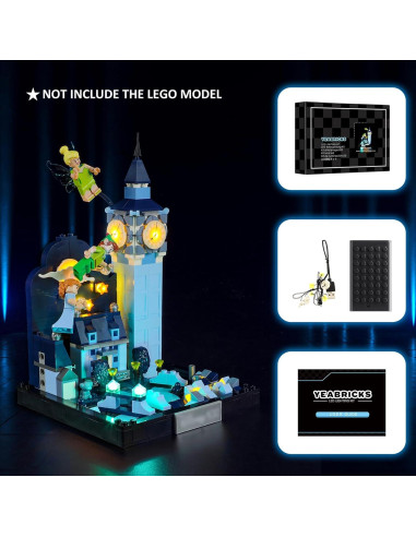 Kit de Luz LED YEABRICKS para Lego 43232 Peter Pan y Wendy