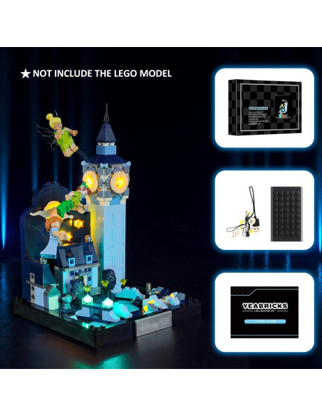 Kit de Luz LED YEABRICKS para Lego 43232 Peter Pan y Wendy
