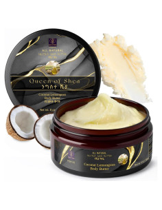 Manteca de Karité Cruda Orgánica Queen of Sheba 227g Hidratante