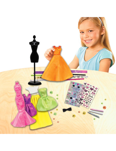 Kit de Manualidades Barbie Diseñadora de Moda - 5 Atuendos DIY
