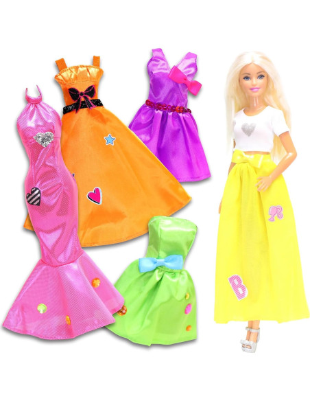 Kit de Manualidades Barbie Diseñadora de Moda - 5 Atuendos DIY