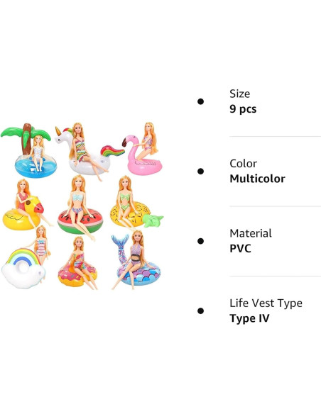 Flotadores inflables para muñecas BM - 9 pcs multicolor