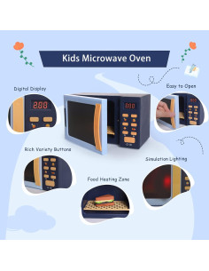 Microondas de Juguete Hopeful con Luz y Sonido Azul 2