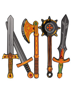 Juguetes Espadas de Espuma Lausomile 5 Piezas 43 cm