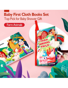 Libro de Tela para Bebés Hahaland Granja 0-3 Años 2