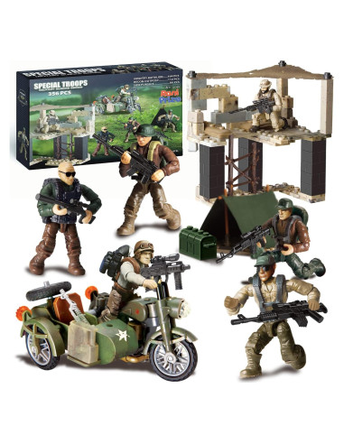 Set de Construcción Militar Rani Prize 356 Piezas 3 en 1