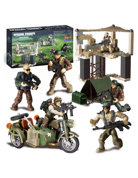 Set de Construcción Militar Rani Prize 356 Piezas 3 en 1