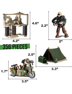 Set de Construcción Militar Rani Prize 356 Piezas 3 en 1 2