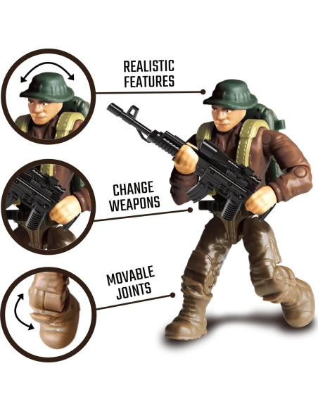 Set de Construcción Militar Rani Prize 356 Piezas 3 en 1