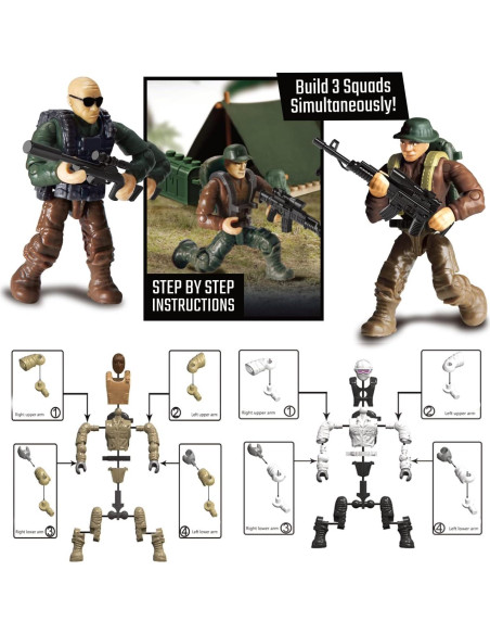 Set de Construcción Militar Rani Prize 356 Piezas 3 en 1