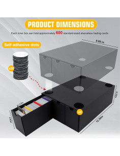 Caja de Almacenamiento de Cartas QLOUNI 12 Cajas 600 CT 2