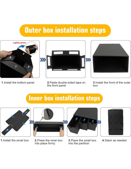 Caja de Almacenamiento de Cartas QLOUNI 12 Cajas 600 CT