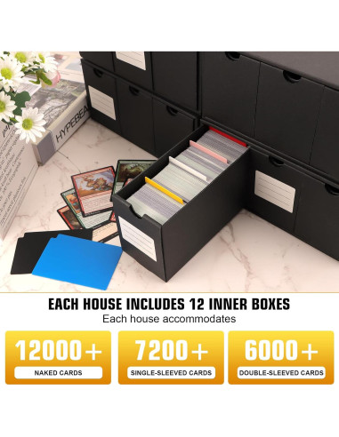 Caja de Almacenamiento de Cartas QLOUNI 12 Cajas 600 CT