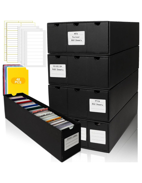 Caja de Almacenamiento de Cartas QLOUNI 12 Cajas 600 CT