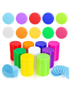 Fichas de Póker Wpxmer 250 PCS Plástico 3.81 cm 10 Colores