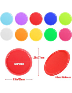 Fichas de Póker Wpxmer 250 PCS Plástico 3.81 cm 10 Colores 2