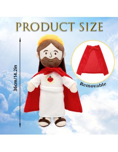 Muñeco de Peluche Jesús Yelakey 33 cm Capa Removible