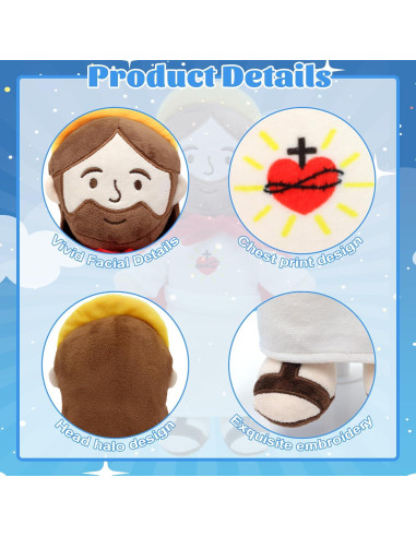 Muñeco de Peluche Jesús Yelakey 33 cm Capa Removible