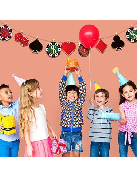 40 Piezas Recortes Temáticos de Casino Blulu 15x15 cm