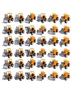 Paquete de 36 Vehículos de Construcción Mini Juguetes