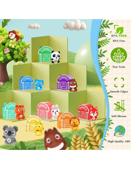 Juguetes de Aprendizaje Montessori Jetbotell 20 Piezas Animales