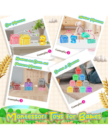 Juguetes de Aprendizaje Montessori Jetbotell 20 Piezas Animales