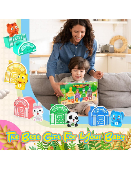 Juguetes de Aprendizaje Montessori Jetbotell 20 Piezas Animales