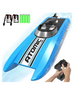 Barco RC VOLANTEXRC Atomic XS 32 km/h Azul con 2 Baterías