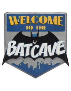 Cartel de Metal Embosado Batman 30x30 cm Vintage