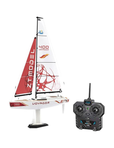 Barco de Vela RC PlaySTEAM Voyager 400 Rojo 66 cm