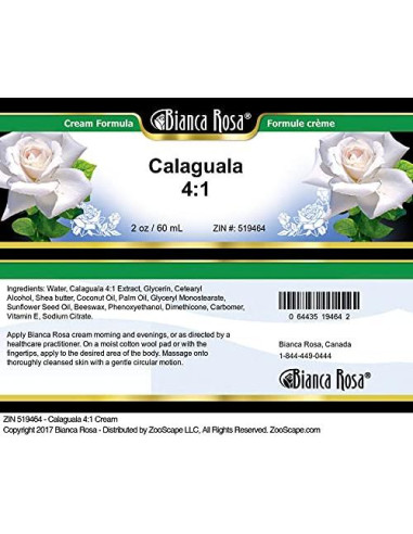 Crema Calaguala 4:1 Bianca Rosa 56.7 g Sin Rellenos