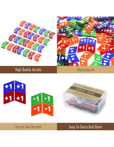 40 Piezas Contadores Coloridos MTG - Estadísticas y Lealtad