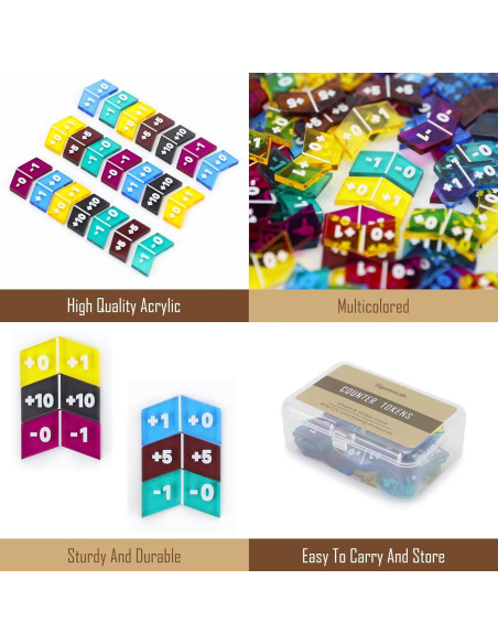 60 Piezas Contadores Coloridos MTG para Juegos de Cartas