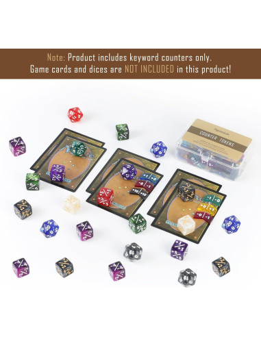 60 Piezas Contadores Coloridos MTG para Juegos de Cartas