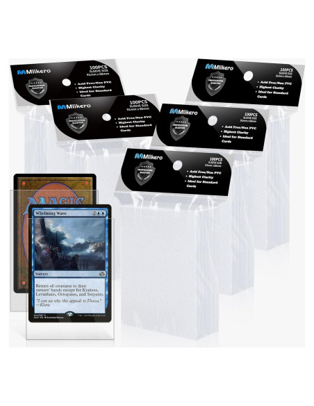 500 Fundas para Cartas Mlikero Mate Transparente 66x91mm
