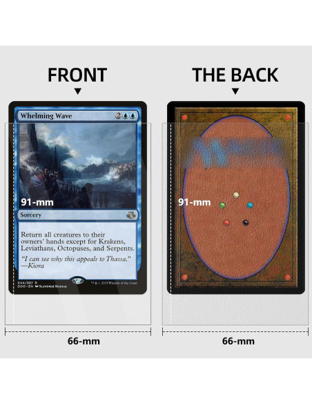 500 Fundas para Cartas Mlikero Mate Transparente 66x91mm