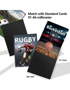 1000 Fundas Negras para Cartas Mlikero 66x91mm Alta Calidad 2