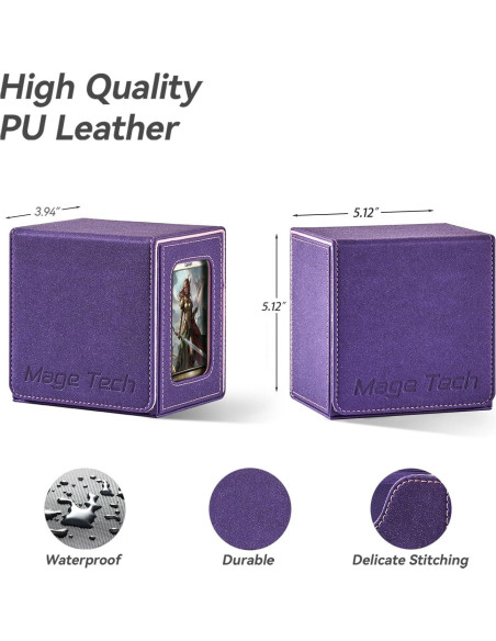 Caja de Cartas para MTG Commander Mage Tech - 100 Cartas Doble Manga Caja de Cartas para MTG Commander Mage Tech - 100 Cartas Doble Manga